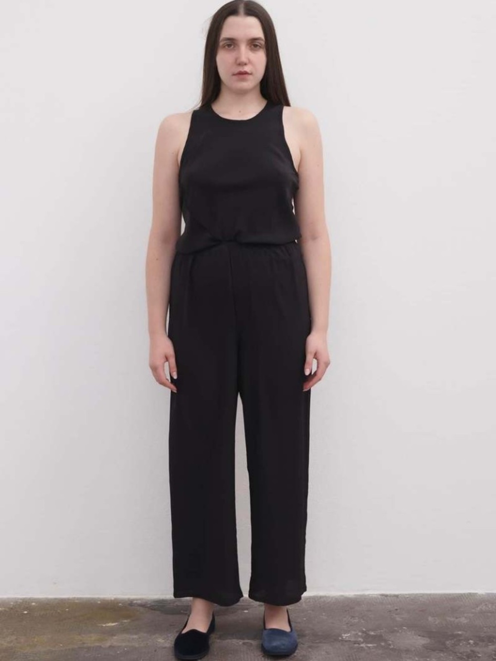 BASERANGE The Stoa Pants Silk Crepe In Black S